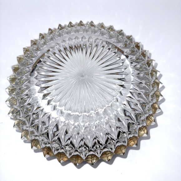 Vintage Celtic cut Crystal Bowl Silver Plated Rim Made in England Heavy - Picture 10 of 12